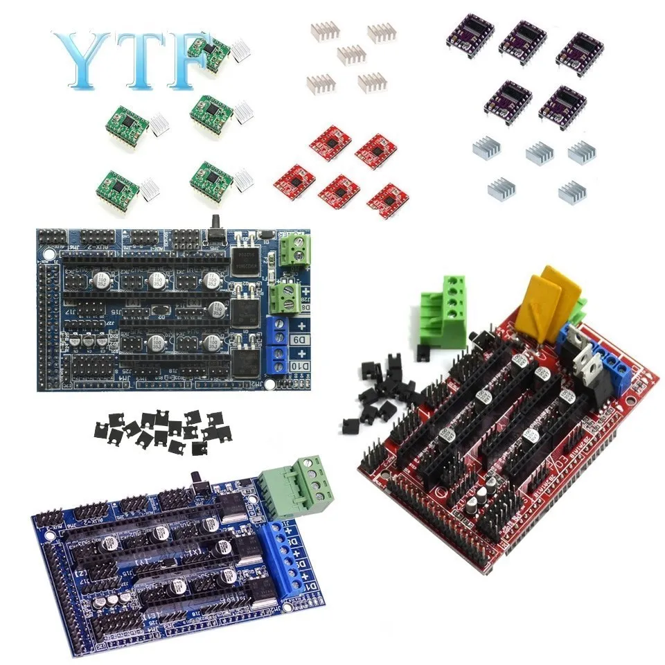 

3D-принтер Ramps 1,4 1,5 1,6, плата управления A4988 DRV8825