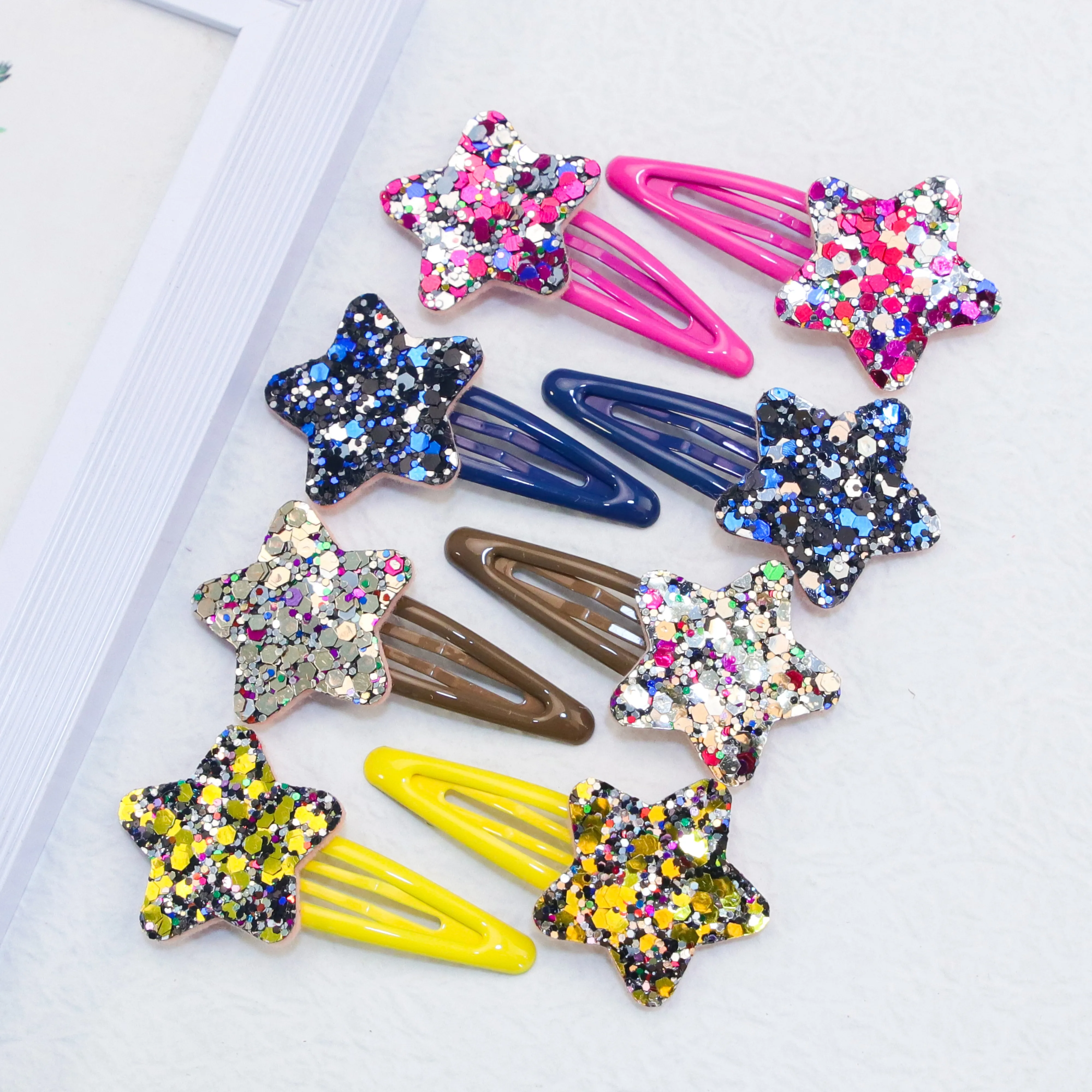 8pcs Girls Cute Star Hair Clips Kids Lovely Heart Hairpins Flower Hair Clips Headband Barrettes KidsChildren Hair Accessories