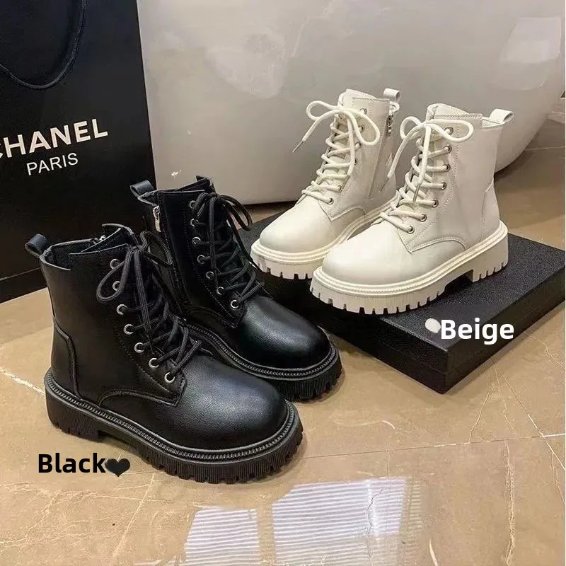 

Faionable Thi Bot Boots Women's Winter ort Boots Briti Sle Snow Boots Cross Strap PU Leather round Toe