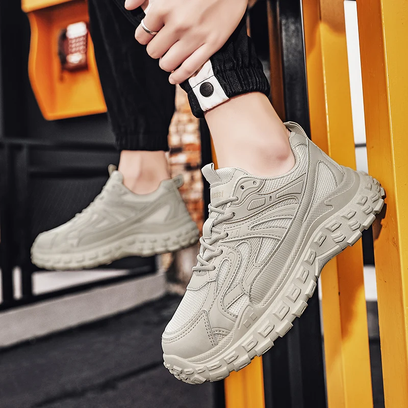 أحذية رجالية كاجوال شبكية جديدة قابلة للتنفس، نعل سميك مع نعل مطاطي مرتفع لأحذية الجري الرياضية #6