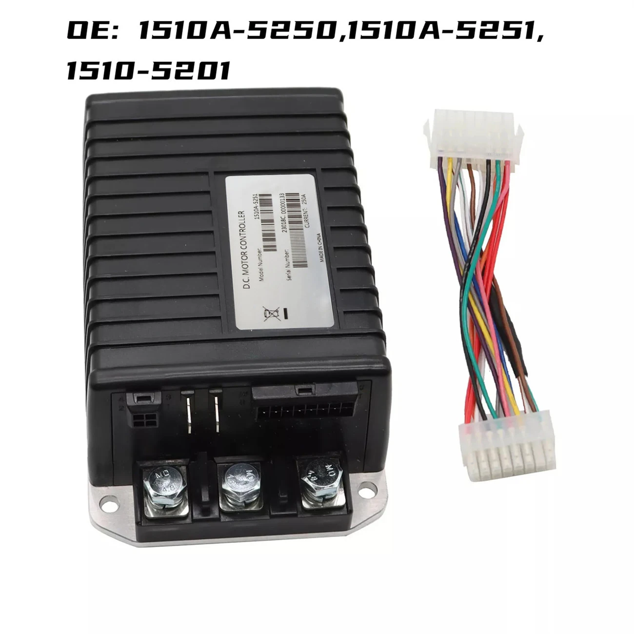 

1510-5201 48V 250A Programmable DC Motor Controller for Curtis Club Car Golf Cart 0-5v Input 1510A-5251 1510A-5250