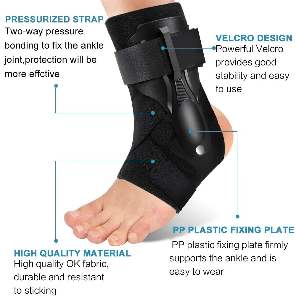 1Pcs Ankle Brace for Sprained Ankle,Ankle Support Brace with Side Stabilizers for Men & Women,Ankle Splint Stabilizer Volleyball