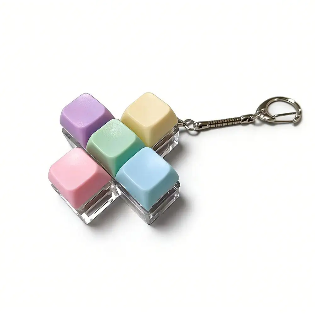 1/4/5/9 knop toetsenbord Fidget Clicker mechanisch toetsenbord Fidget sleutelhanger voor geschenken om de saaie tijd te geven (zonder LED-licht)
