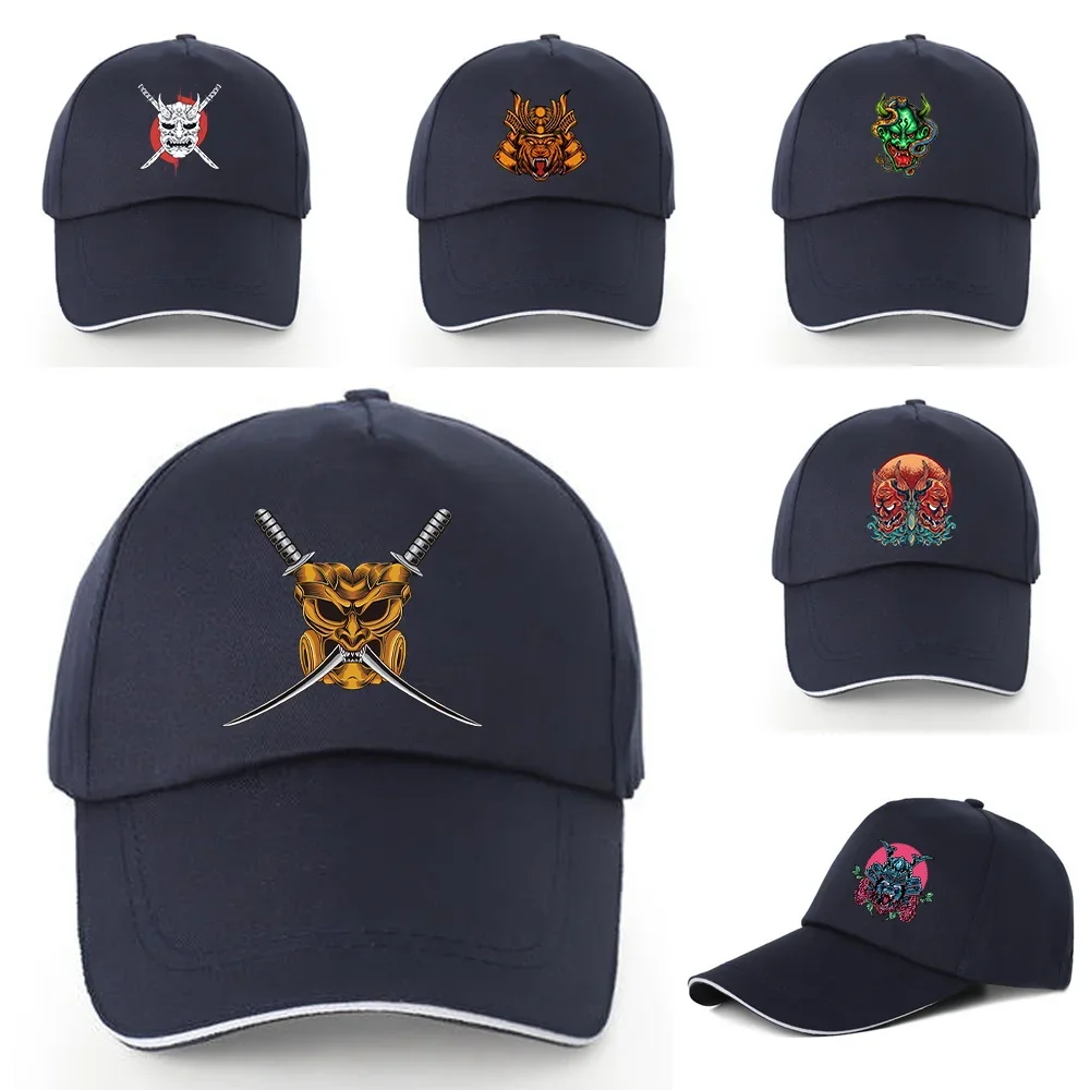 Women Adjustable Pure Cotton Baseball Cap Summer UV-proof Visors Monster Print Hats Outdoor Street Hip Hop Caps Back Buckle Hat