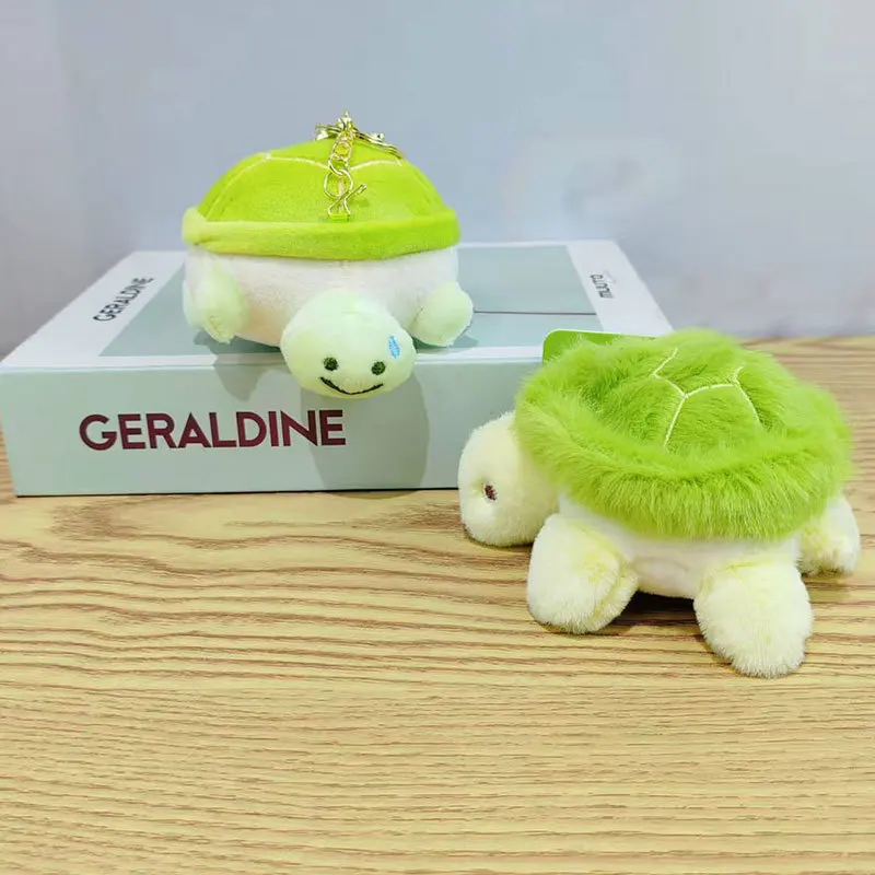 10cm Cute Little Turtle Doll Keychain Plush Toys Sea Turtle Doll Keychain Pendant Women's Bag Charms Creative Car Key Ring Gifts