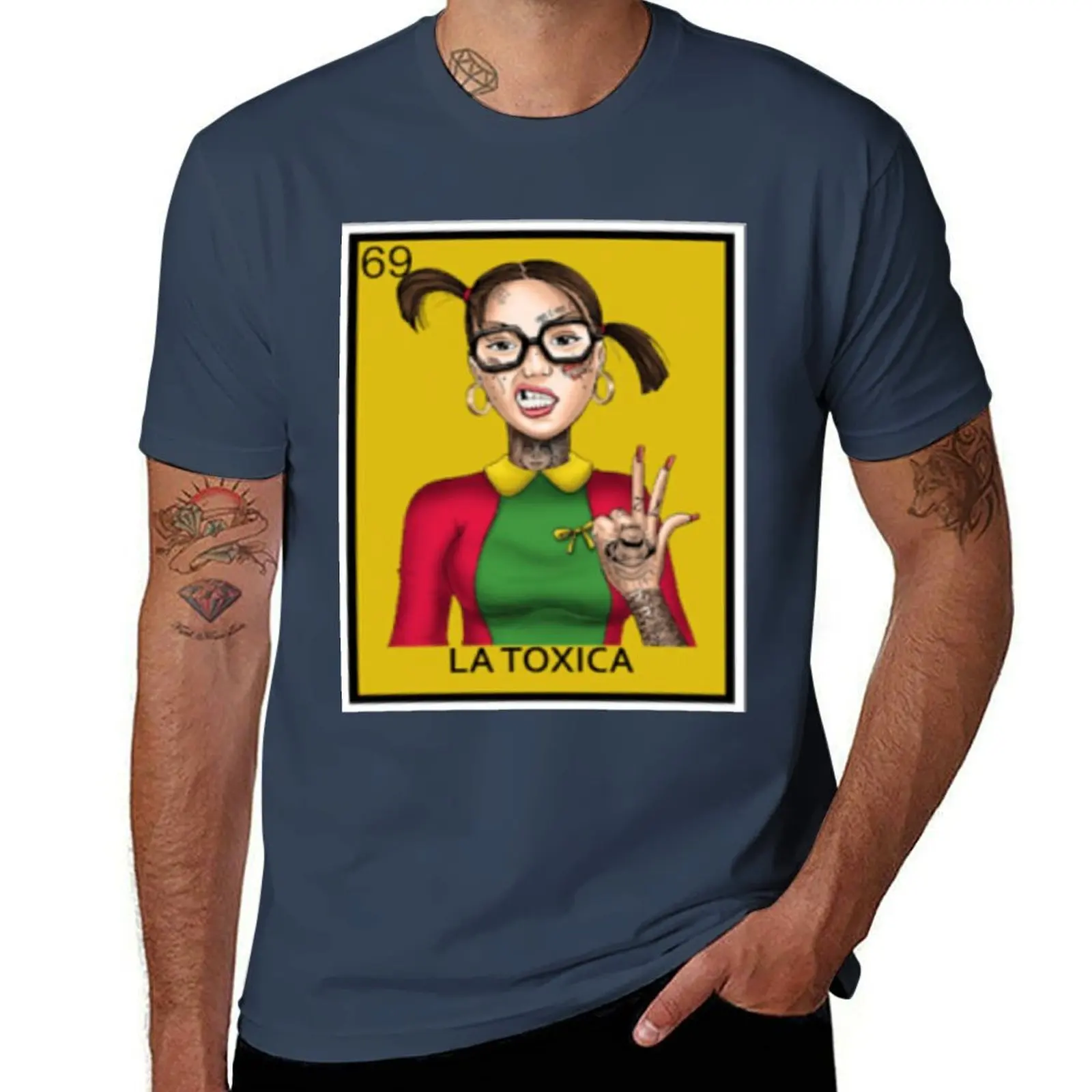 

Chilindrina, la mexican loteria, bingo, latino, toxica, T-Shirt Casual Daily Wear Short Sleeve Top