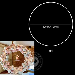 80-180cm Round Balloon Arch Holder Bow Balloon Circle Wreath Balloon Stand Wedding Birthday Party Decor Baby Shower Background