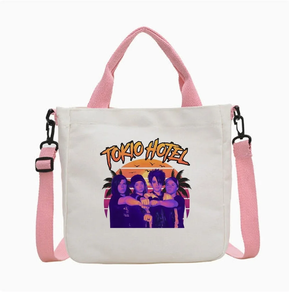 Tokio Hotel tote bag grocery shopper shoulder  foldable y2k femme