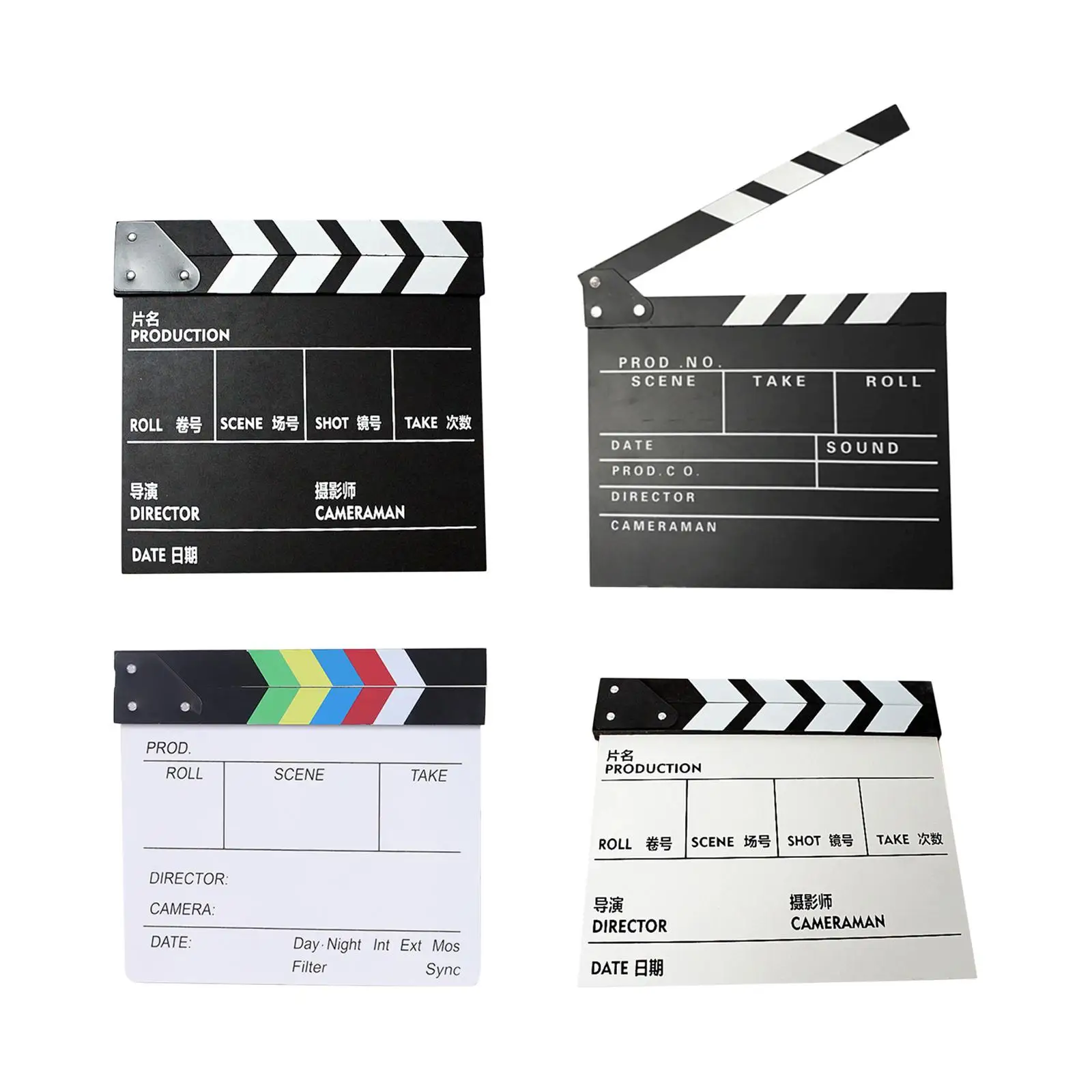 Movie Film Directors Clap Board Clapper Board Scene Slate Clap Slateboard Compact for Photo Prop Studio Film Photography