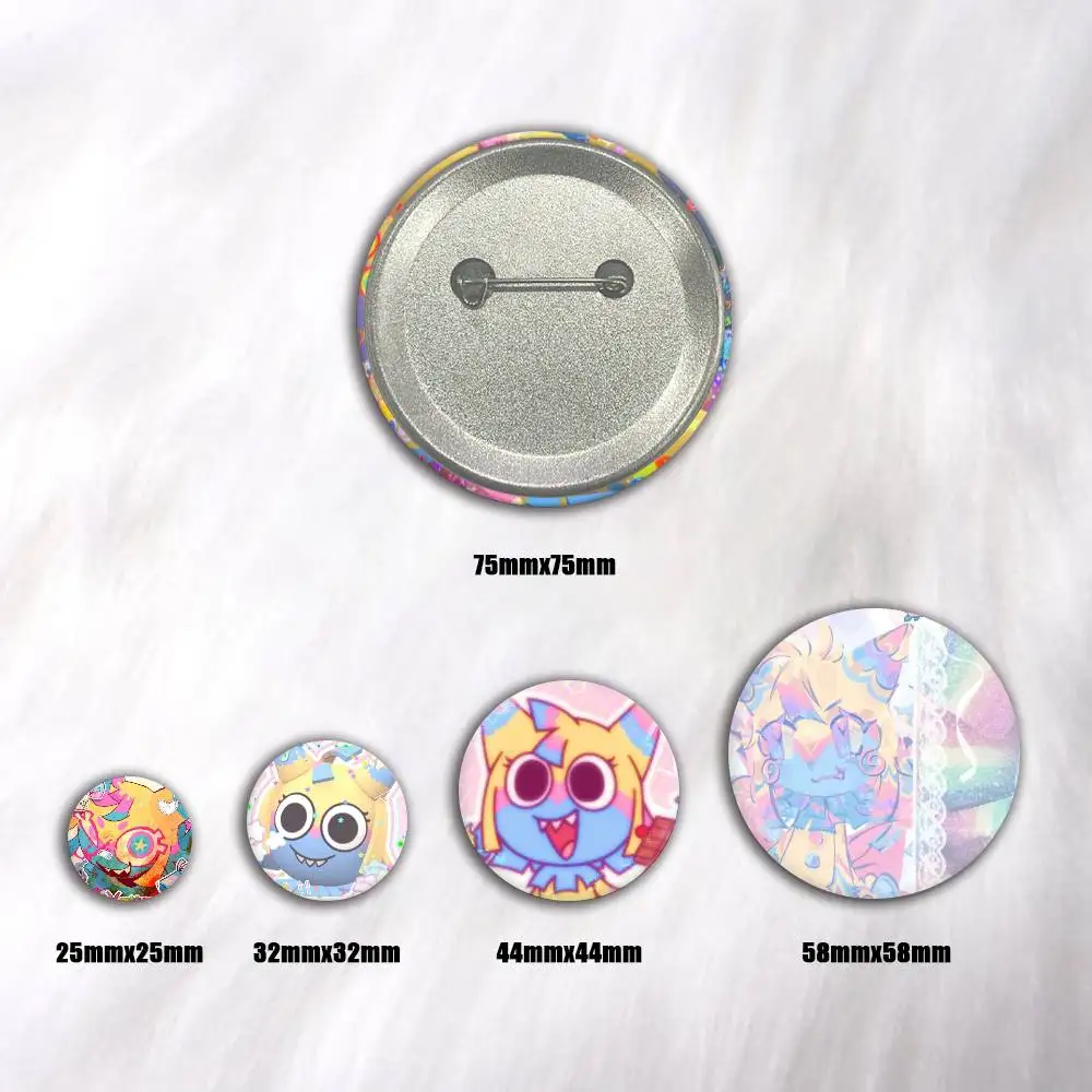Y--yatta Round Snap-in Brooches Rock Band Lapel Pins  Badges Fan Collection Accessories Jewelry Handmade Gifts