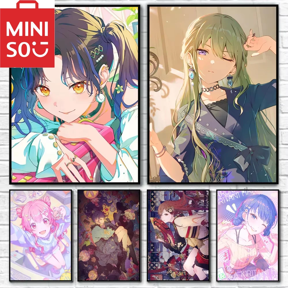 

MINISO DIY картина маслом по номерам проект Sekai украшение дома стены гостиная кафе-бар декор комнаты лучший подарок рамки