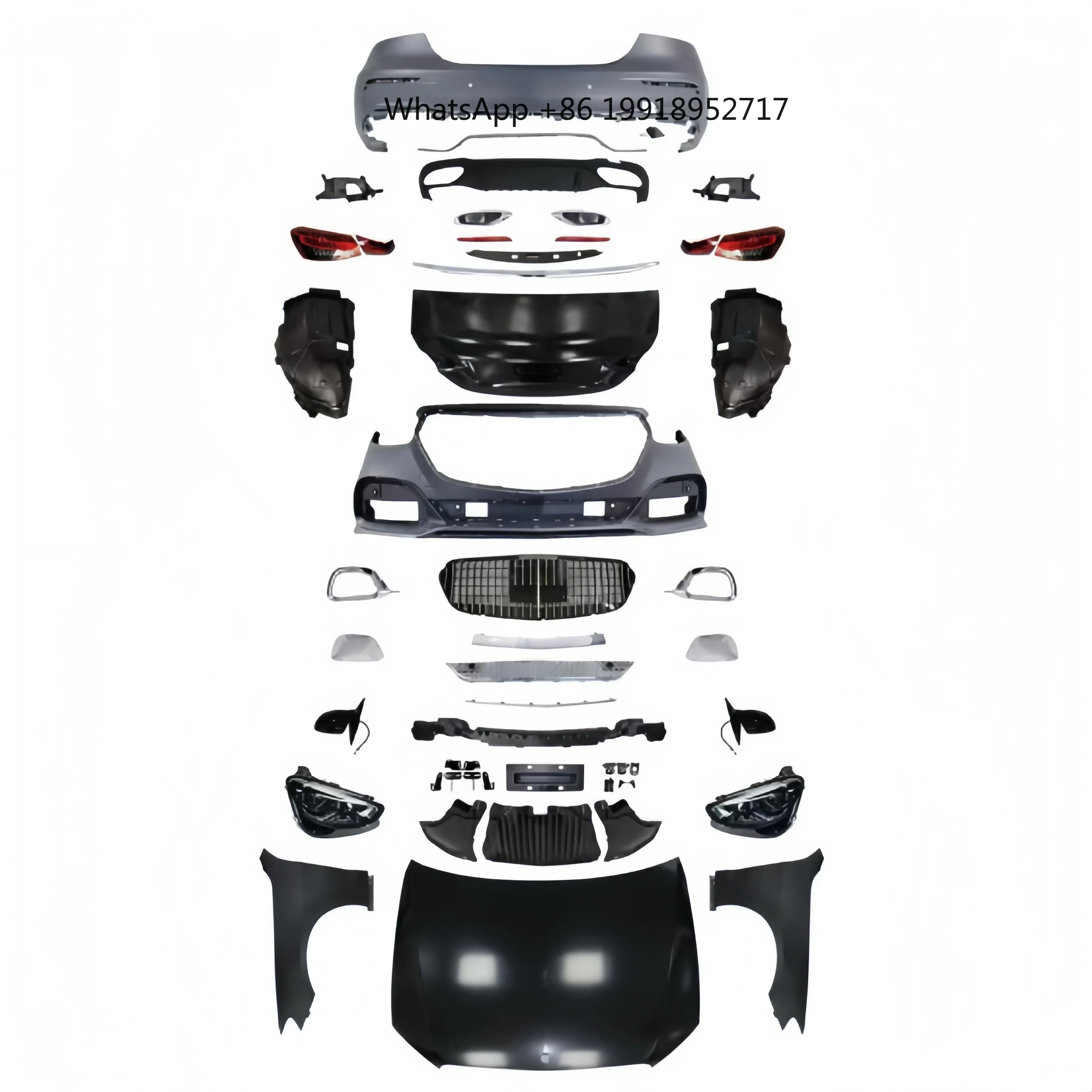 W213 ABS Chrome Style Vertical Chrome Grille for E Class W212 2009-2016 JJ783