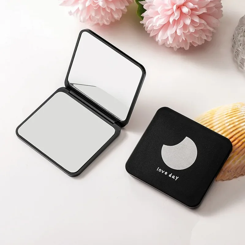 Foldable Makeup Mirror Portable Cute Pattern Double-Sided Mirror Student Dormitory Desktop Make Up Mirror Small Gift Espejo