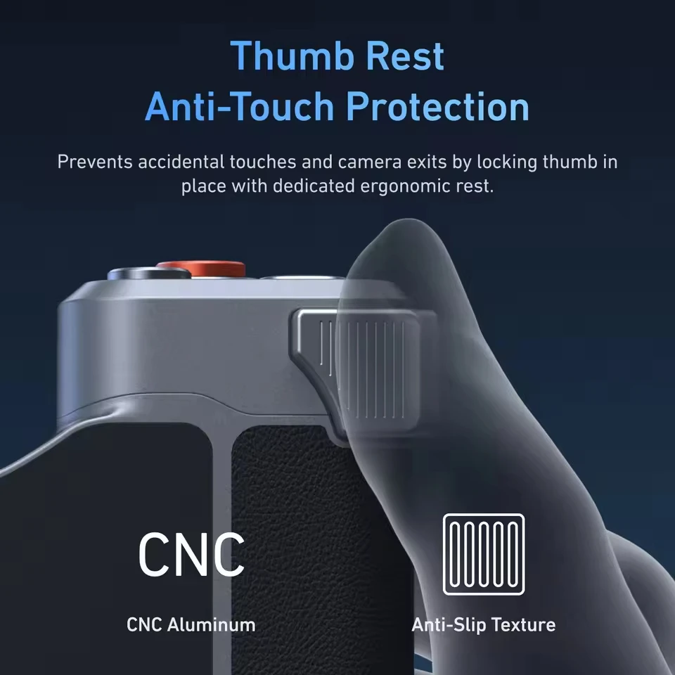 TELESIN Master Grip Kit for iPhone 17 Pro/Max Magnetic Eco-friendly Gaming Phone Camera Grip 3200mAh Battery Wireless Charging