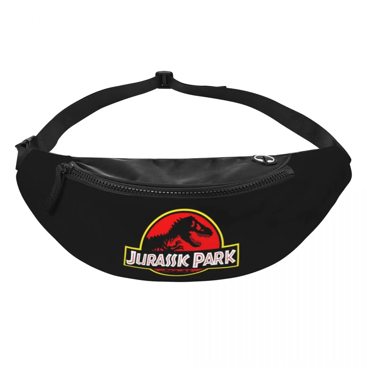 Customized Jurassic Park Logo Fanny Pack for Women Men Cool Dinosaur Crossbody Waist Bag Travel Hiking Phone Money Pouch