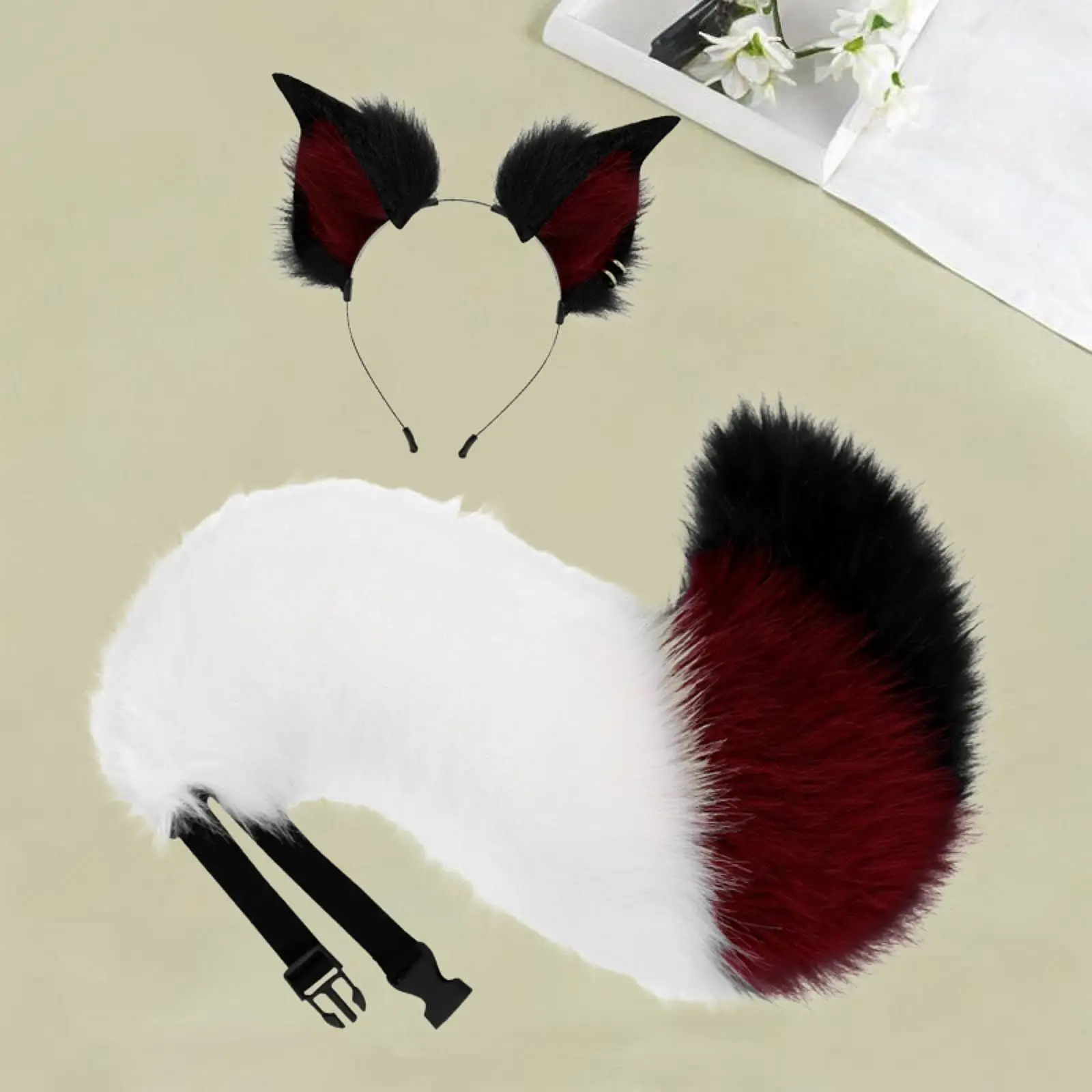 Fuchsohren Stirnband Tierohren Faux Cosplay Fuchs Zubehör für Halloween Kostüm