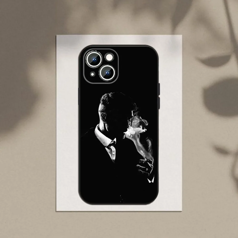 Movie P-Peaky B-Blinders Phone Case For Apple iPhone 15,14,13,12,11,XS,XR,X,8,7,Pro,Max,Plus,mini Silicone Black Cover