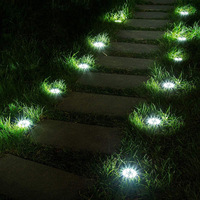 4pcs 1pc Solar Ground Lights 8 LED Outdoor Garden Landscape Lights For Lawn Pathway Yard Deck Walkway Step Stair Decoration