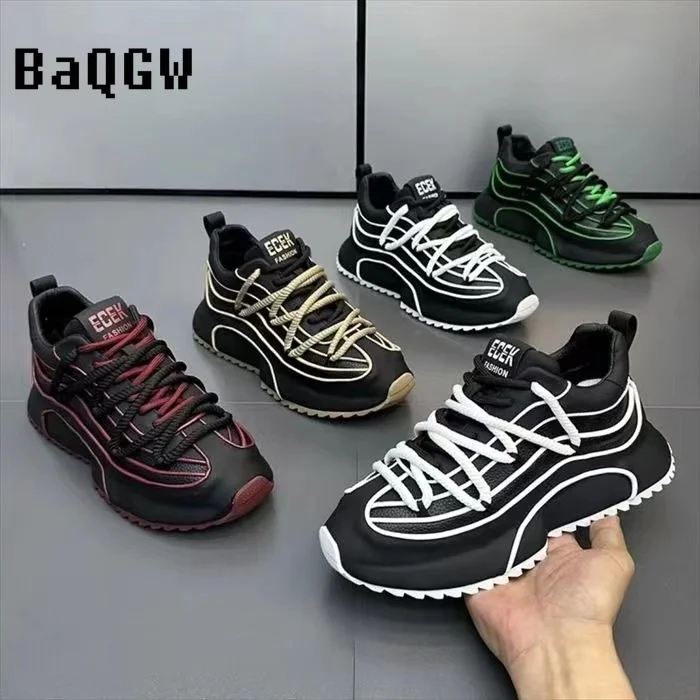 

Designer Style Men Shoes Spring Autumn Comfortable Men's Thick Platform Sneakers Fashion Casual Shoes Sports Trainers Tenis