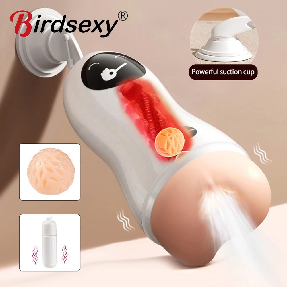 Male Masturbator Penis Trainer Suction Cup Men's Masturbation Cup Simulation Texture Delayed Ejaculation Adult Sex Toy For Men