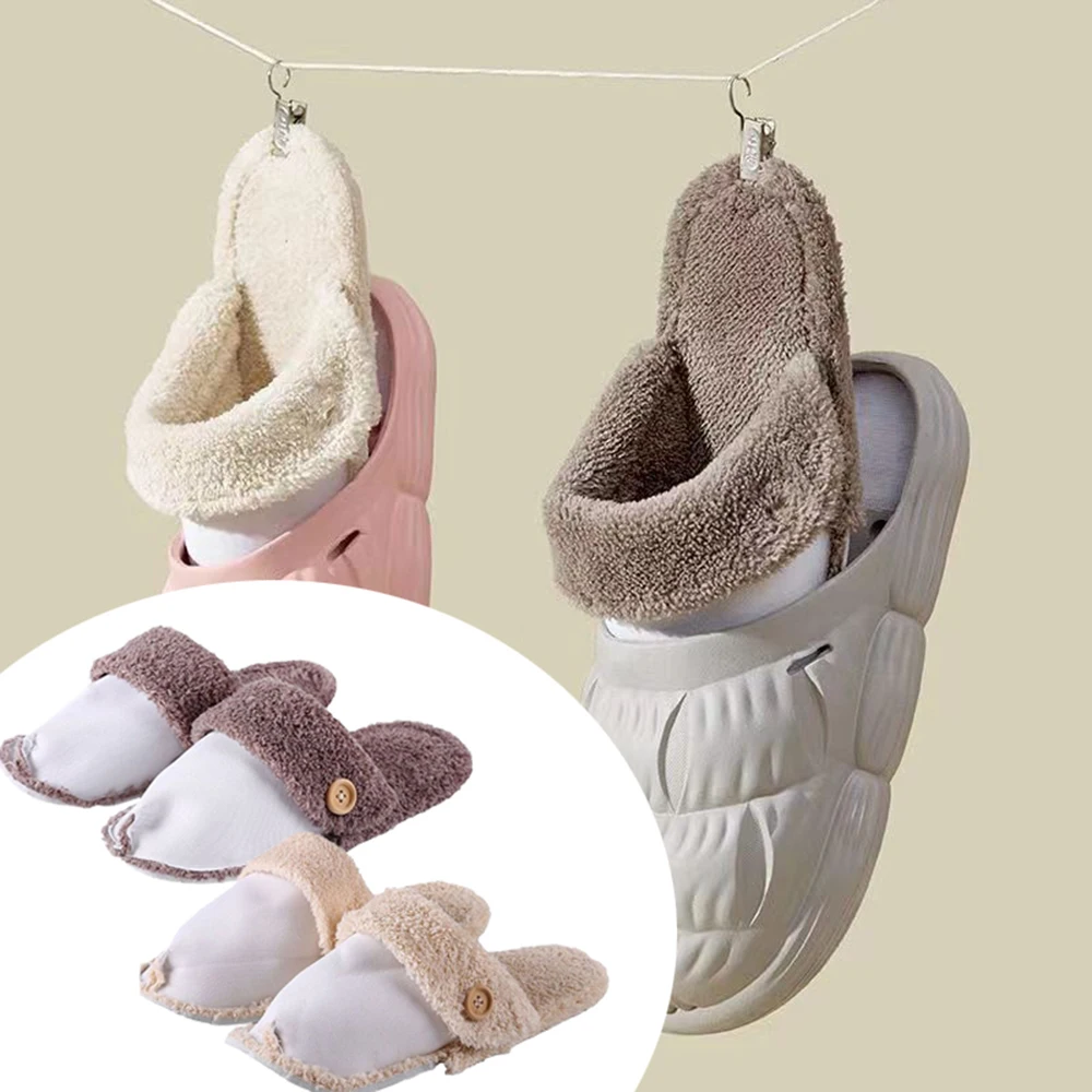 Thickened Soft Hole Shoes Plush Liners Cover Detachable Shoes Pad Washable Warm Fluffy Insoles Replacement For Shoes Slippers