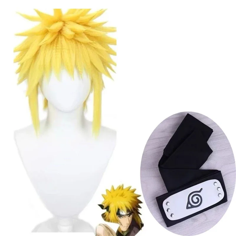 CyHOKAGE NINJA ميناتو ناميكازي تأثيري شعر مستعار اصطناعي أنيمي Coser 4th هوكيج ألياف مقاومة للحرارة شعر مستعار عالي الجودة حفلة يومية
