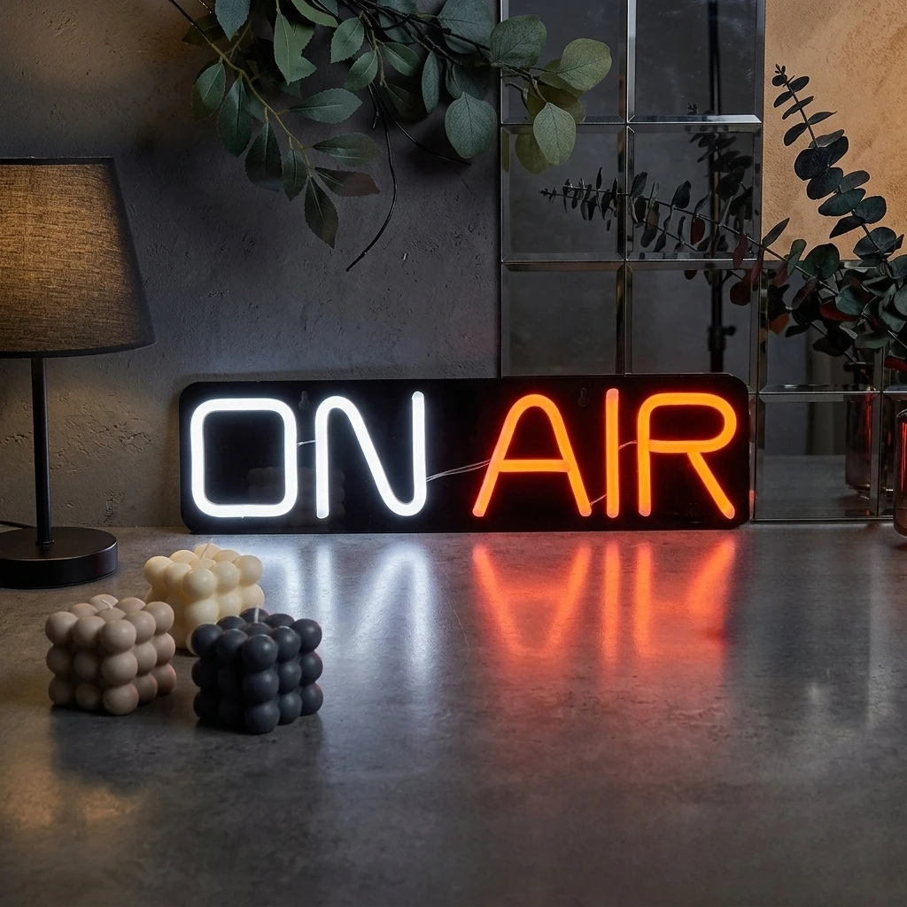 

Светодиодная неоновая вывеска On Air, декоративная, с питанием от USB, для украшения стен и столов, идеально подходит для спальни, гостиной, бара, магазина, вечеринки.