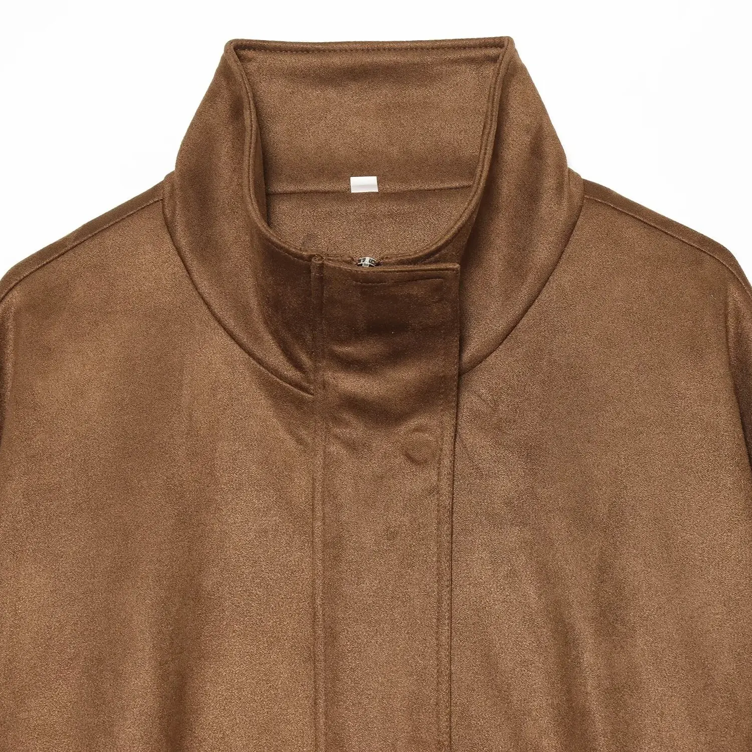 KASLEAD New Women's Fashion Versatile Design Sense Belt Jacket Outerwear Short Style Long Sleeve Polyester Fiber 100%