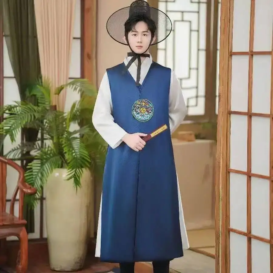 

Universal Men's Hanbok Traditional Korean Clothing Yanji Travel Photography Wedding Bridegroom Uniform Halloween Cosplay Costume