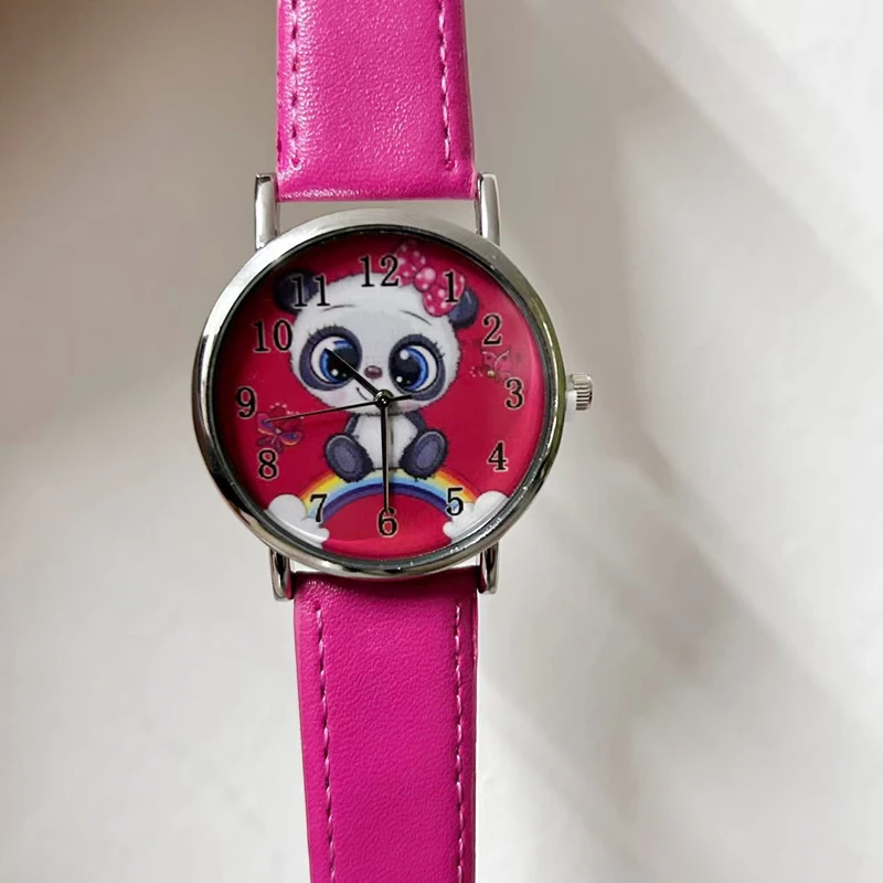 Movie&TV Panda Fashion Cartoon Women's Watch Leather Quartz Wristwatch Gift