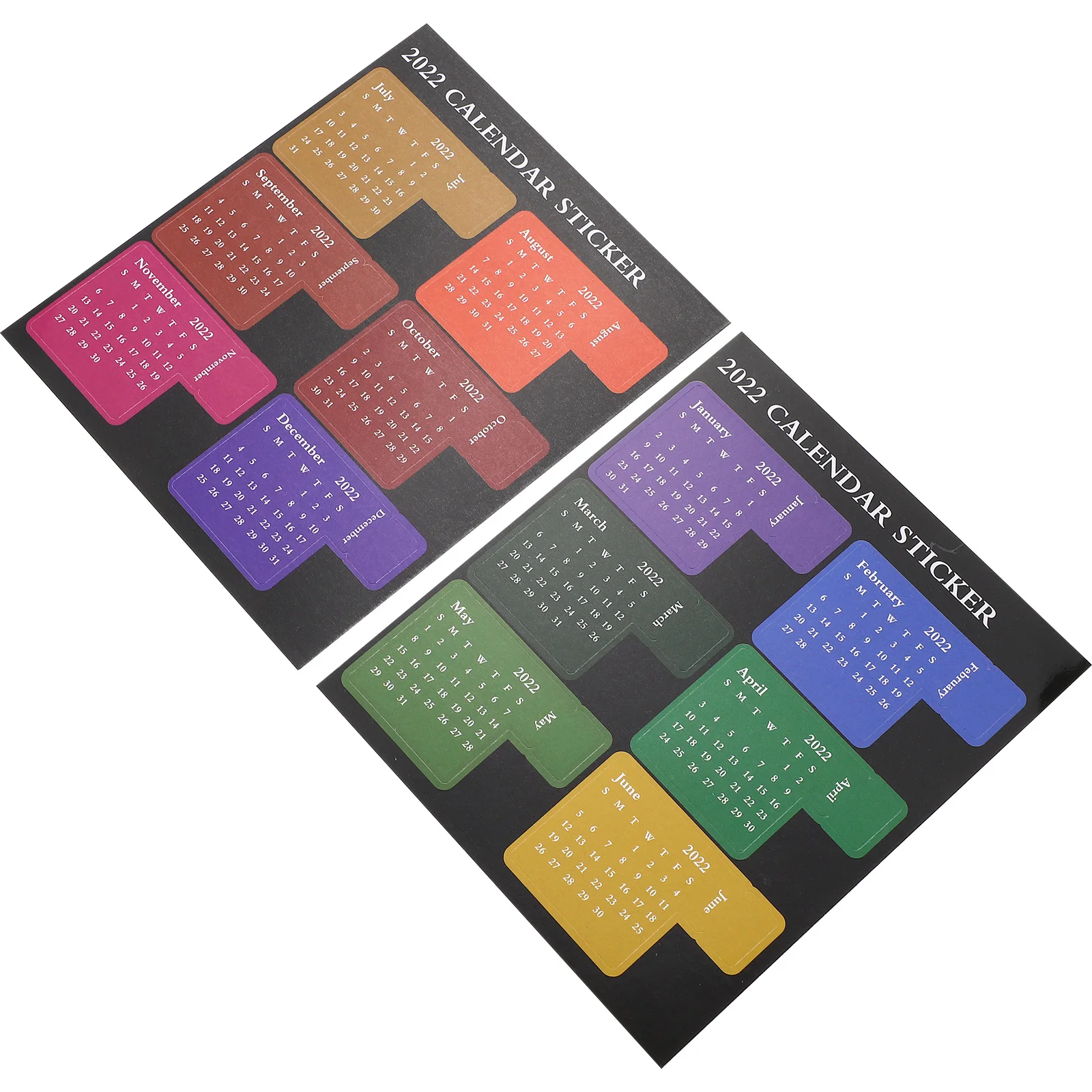 

6pcs 6 Sheets Tags English Page Markers Sticky 2022 Month Plan Tabs Index Tabs Office Message Labels 2022 Month Plan