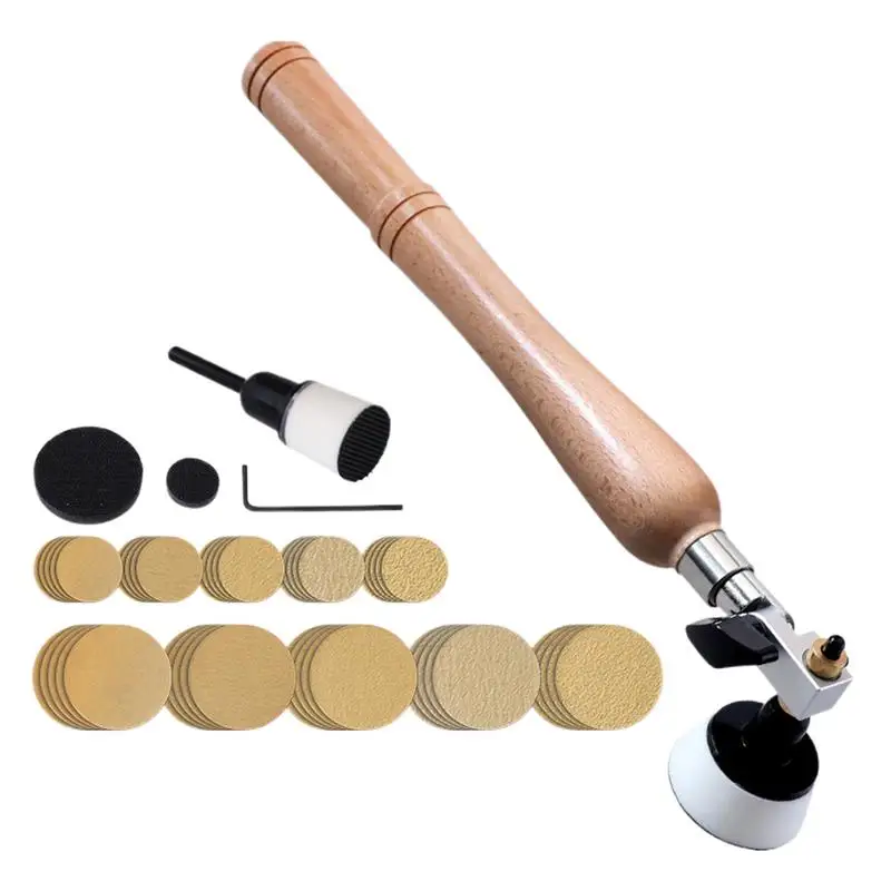 

Handheld Sander Sanding Discs Bowl Sander Kit Craft Sander Wood Sanding Tool With Long Hardwood Handle For Woodworking