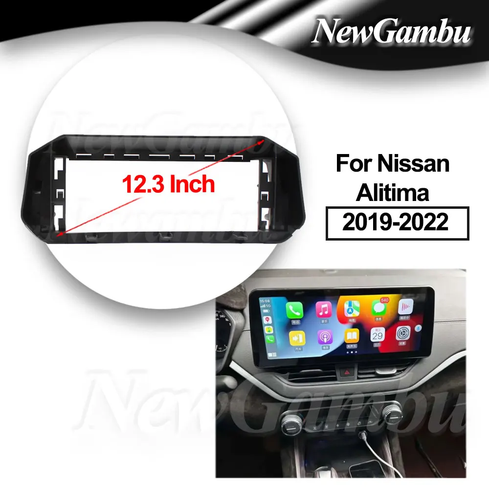 

12.3 inch For Nissan Alitima 2019-2022 Frame Audio Adaptor Dash Trim Kits Facia Panel Radio Player screen 2 Din