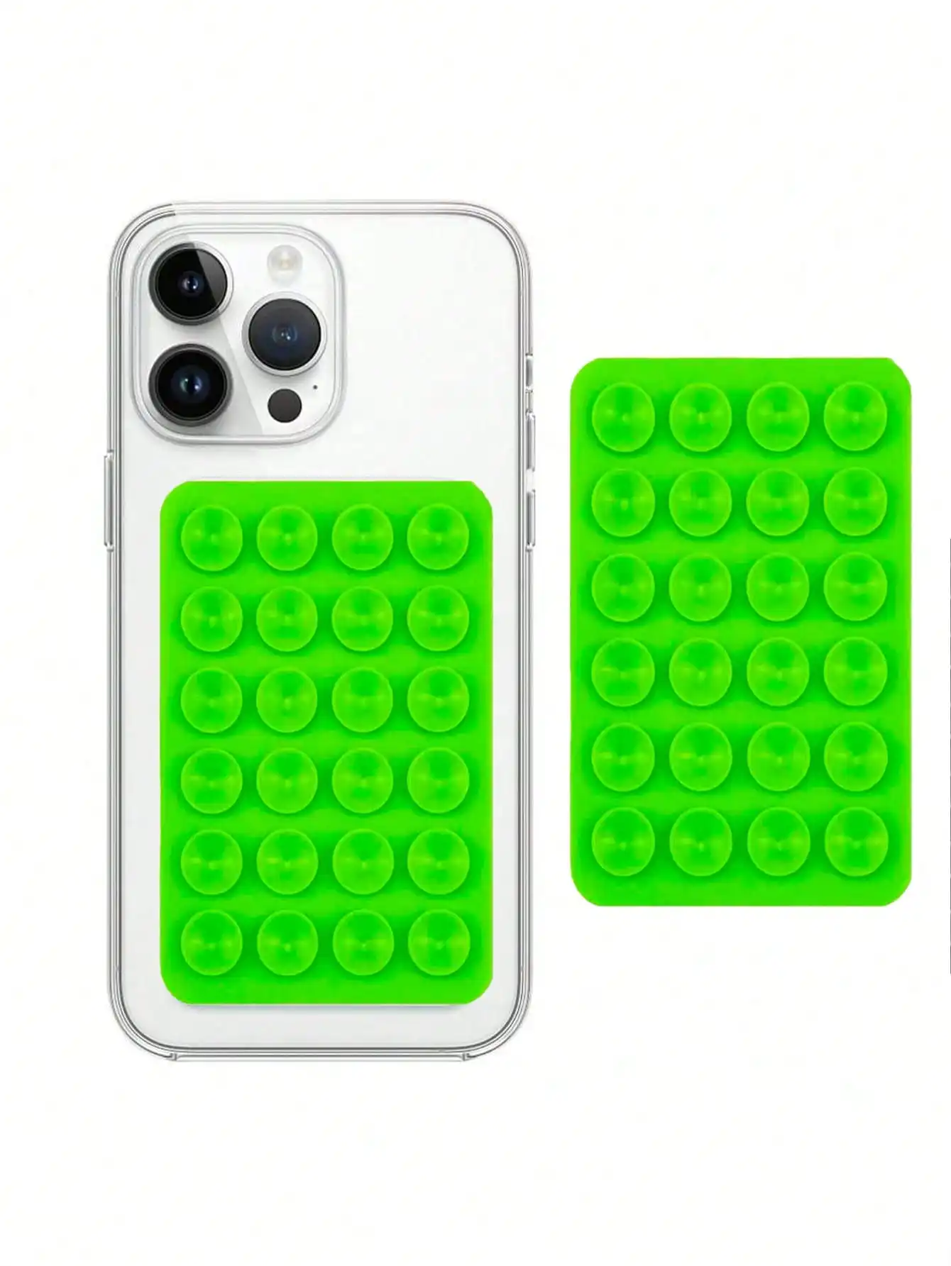 

Силиконовая присоска для крепления телефона — зеленый двусторонний липкий коврик для стола, использования в автомобиле и в ванной комнате