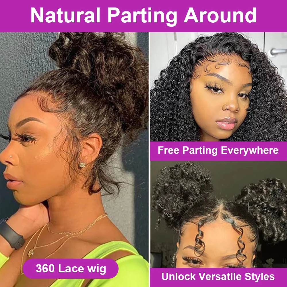 300% High Density Deep Wave 360 Full Lace Frontal Human Hair Wig Transparent Curly Water Wave 13x4 HD Lace Frontal Wig For Women