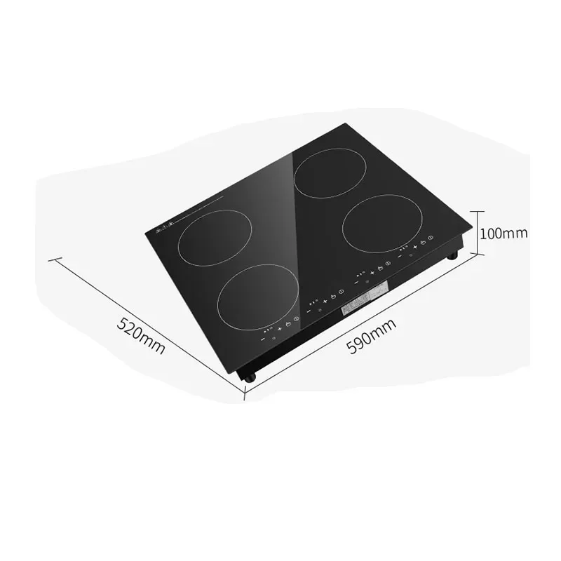 Four-head Induction Cooker Commercial Four-eye Induction Cooker Household 4-stove Induction Cooker Embedded Foil Export-oriented