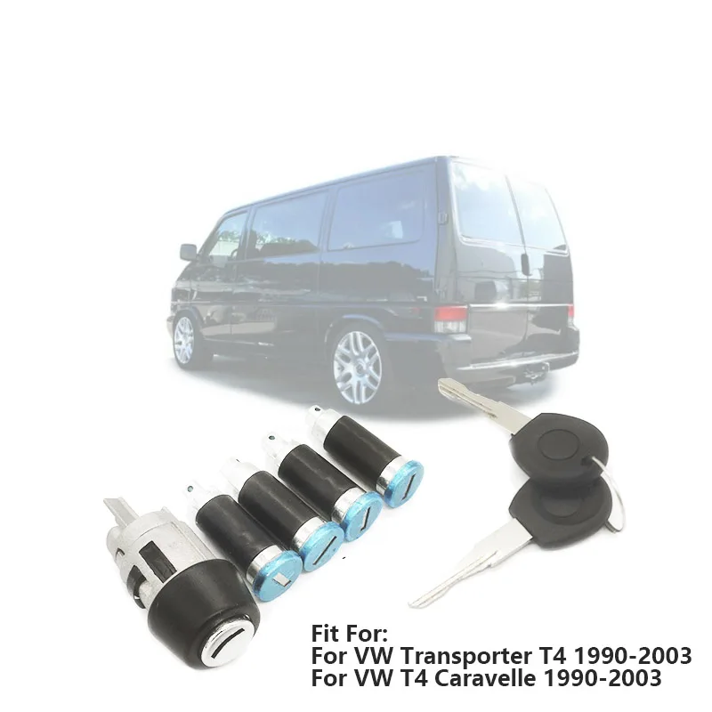 IGNITION SWITCH DOOR LOCK BARREL SET 701837205 FOR VW TRANSPORTER CARAVELLE T4 1990-2003 BRAND NEW