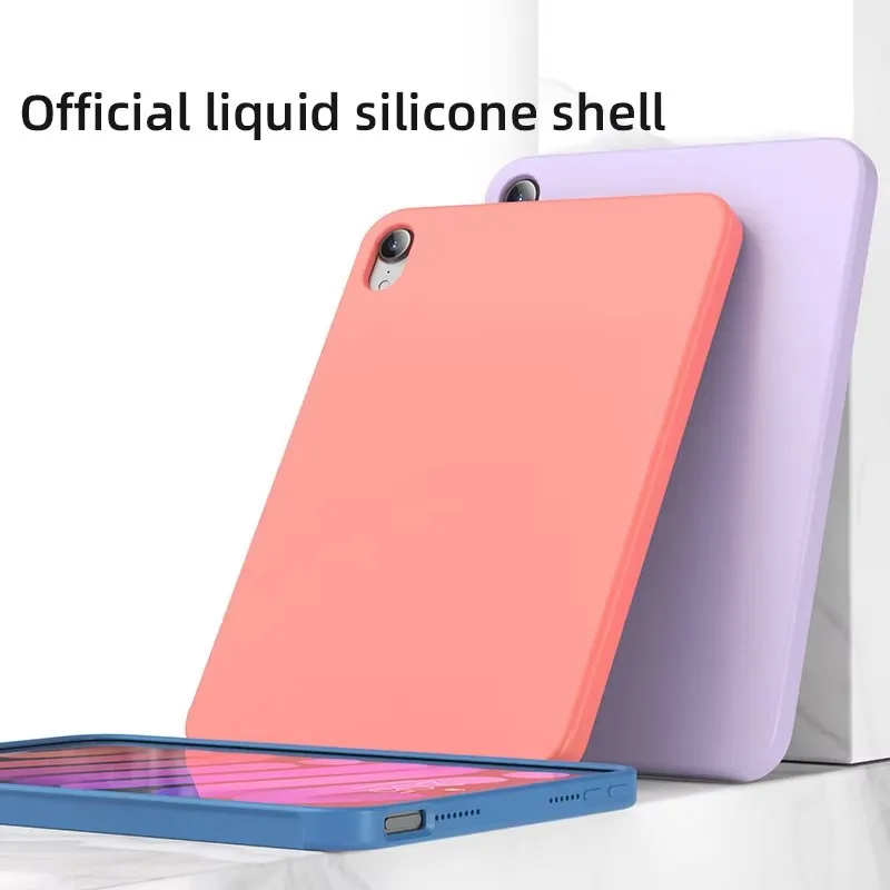 

Luxury skin feel Liquid Silicone For iPad Pro Air 2024 M4 13 11 12.9 7 8 9 10TH Generation Air 4 5 10.9 10.2 MINI 6 Tablet Cover