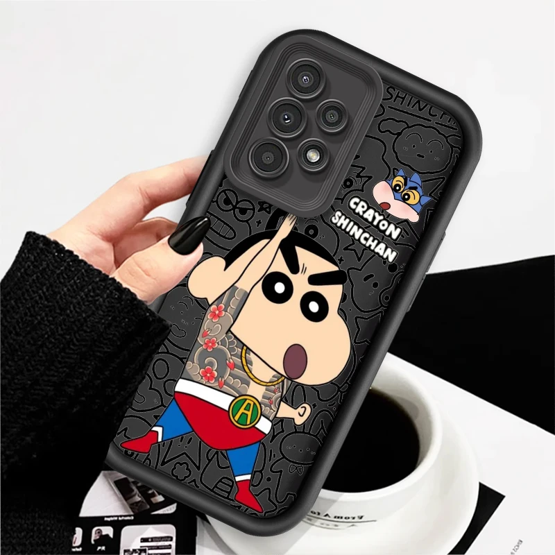 C-Crayon Anime Fashion Cute For Samsung A73 A71 A54 A53 A52 A51 A33 A32 A21S A14 A13 A12 A03 A04 A05 5G Eye Ladder Back