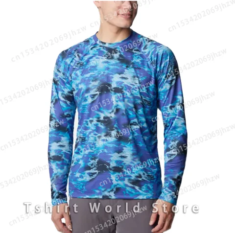 Columbia Pfg Fishing Hoodie Shirt UV Protection Fishing Clothes UPF 50+ Jersey Men Outdoor Summer Fishing Shirt Camisa De Pesca