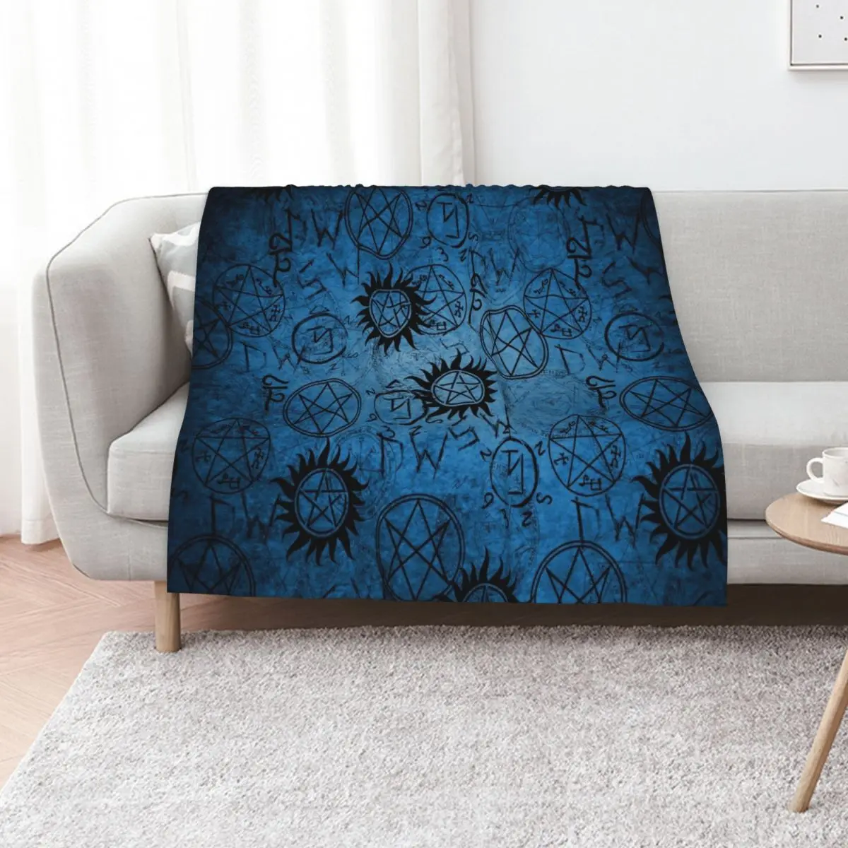 Supernatural Blue Throw Blanket Soft Plush Blanket as Housewarming Gift