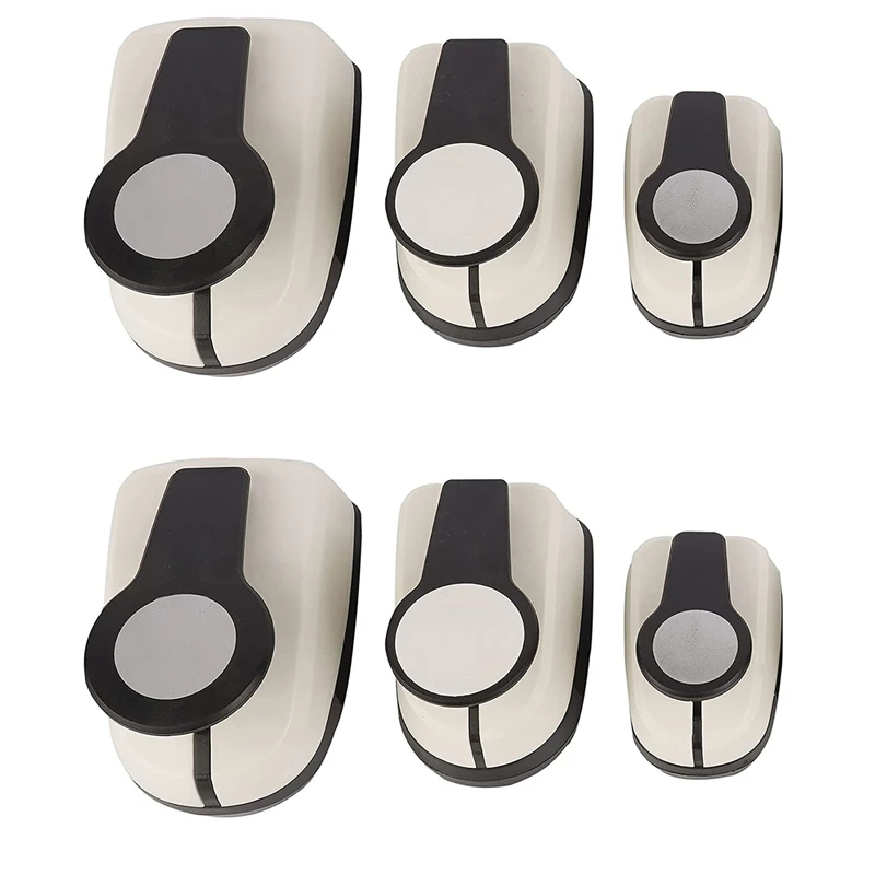 6Pcs Paper Craft Punches-Hole Puncher Single,Hole Punch Shapes, Hole Puncher For Crafts 9/16/25Mm Circle Punch Set