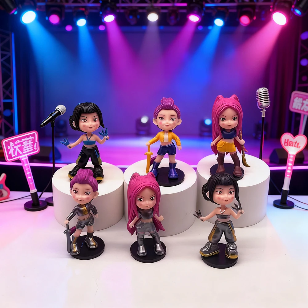 【セール中】Kpop デーモンハンターズ アニメフィギュア おもちゃ かわいい PVC 可動関節 アクションフィギュア モデル人形 子供の誕生日飾り おもちゃ ギフト