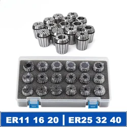 ER Spring Collet Set Suit Chuck 0.015mm 0.008mm per portautensili CNC macchina per incidere tornio strumento ER11 ER16 ER20 ER25 ER32 ER40