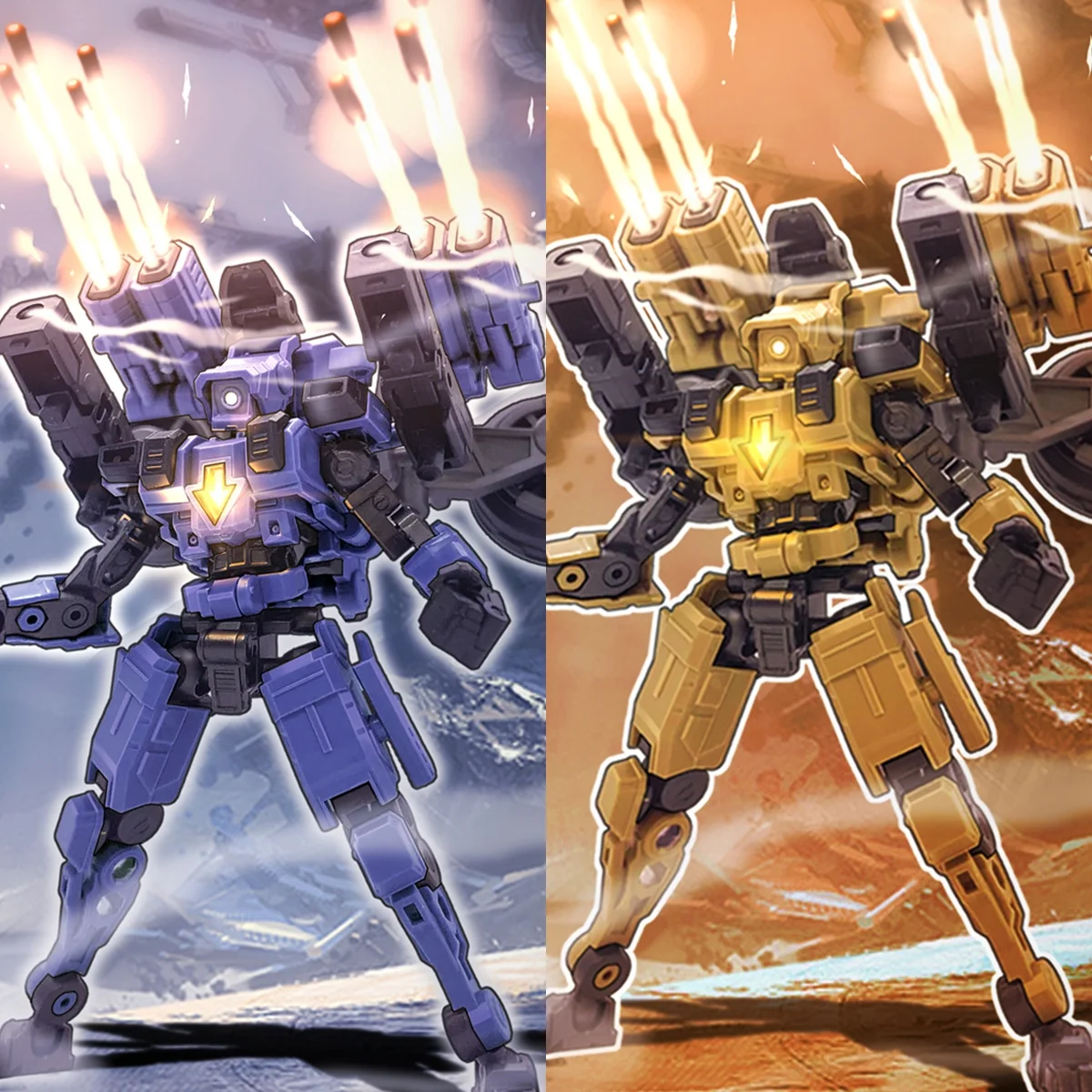 

HIPLAY Empire Sky Studio Animation Sentinel Squad Cavalry E5-02Y Yellow E5-02B Blue Набор для сборки детализированной модели с фигурками
