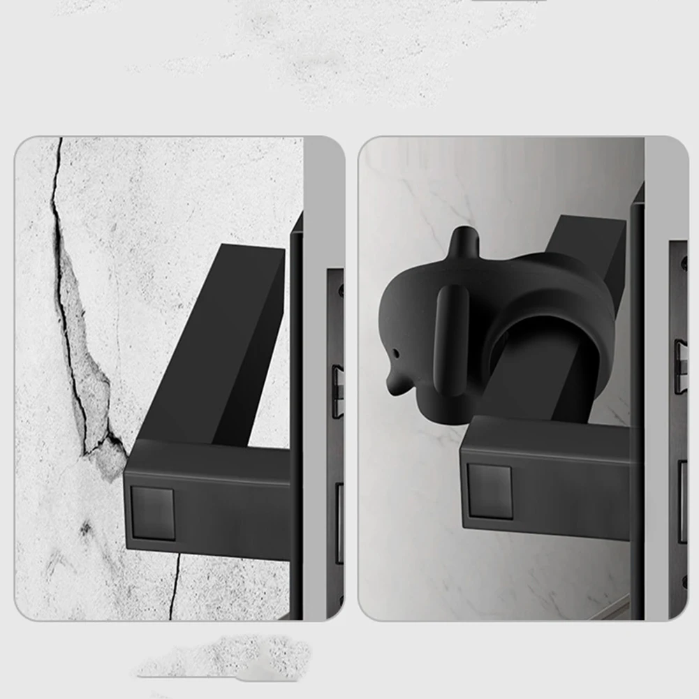 Door Collision Prevention Transparent Anti-Collision Stopper Handle Protection Mat Silicone Material Versatile Use