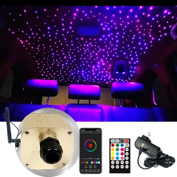 Fiber optic lamp Twinkle Fiber optic star ceiling kit Bluetooth APP control starry night light LED children's room RGB color gold