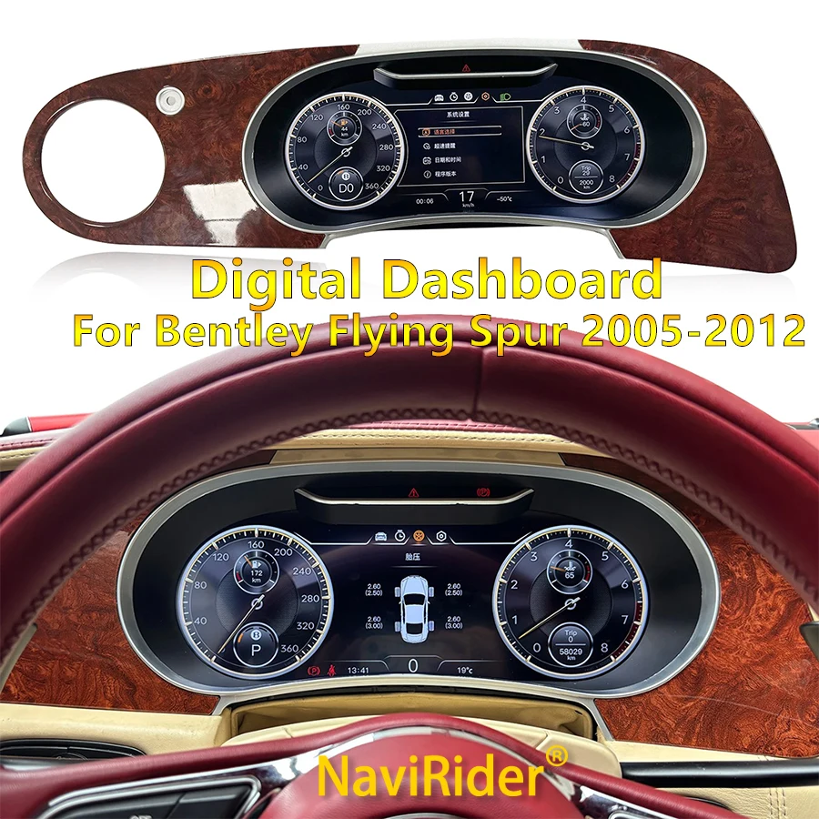 

2025New Digital Instrument Cluster Dashboard LCD Display For Bentley Flying Spur/Continental GT 2005-2012 Dashboard 12.3 Carplay