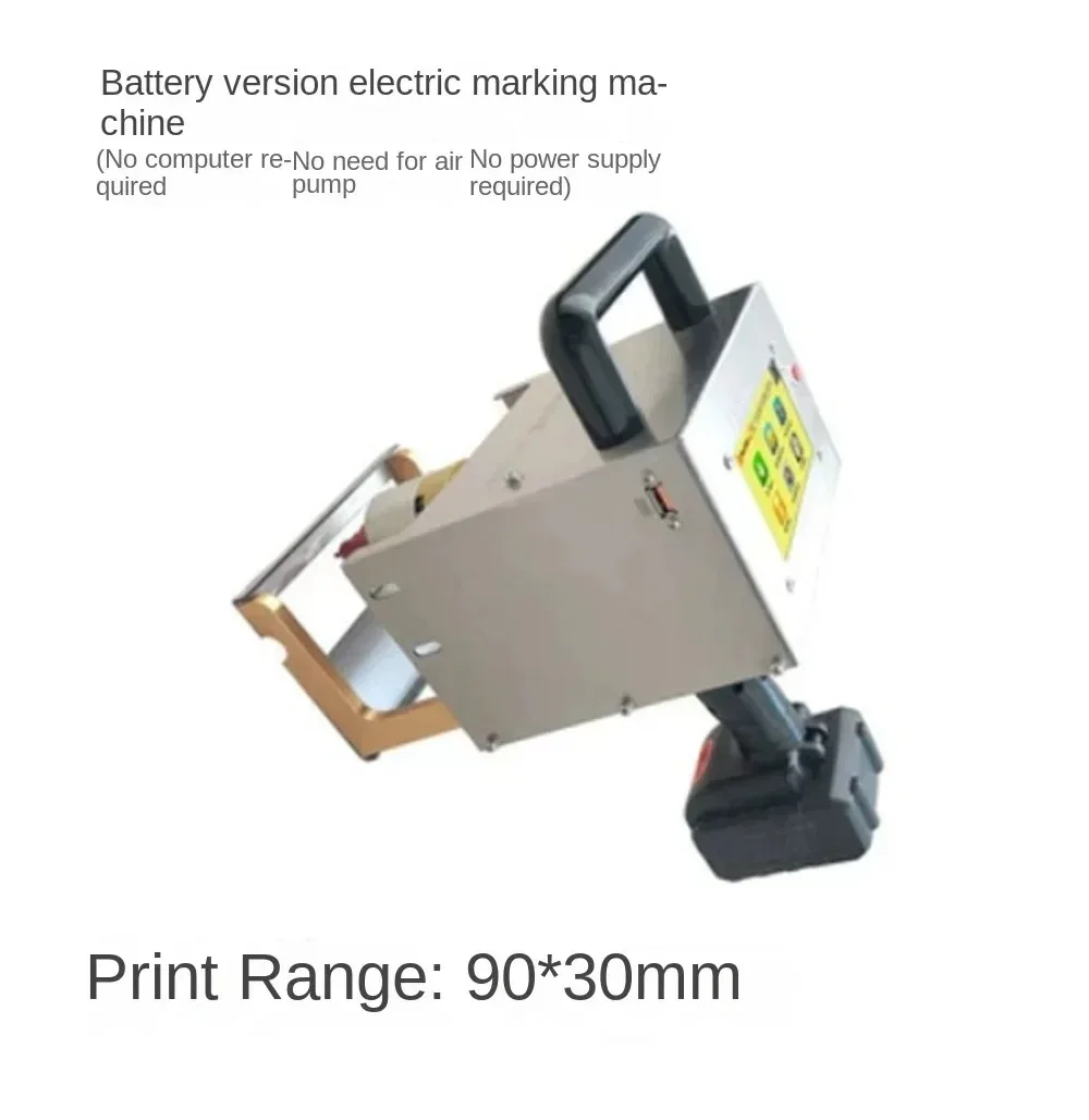 120*30mm Handheld Electric Metal Marking Machine with Battery Dot Peen Engraver Marker Vin No. Marking Machine