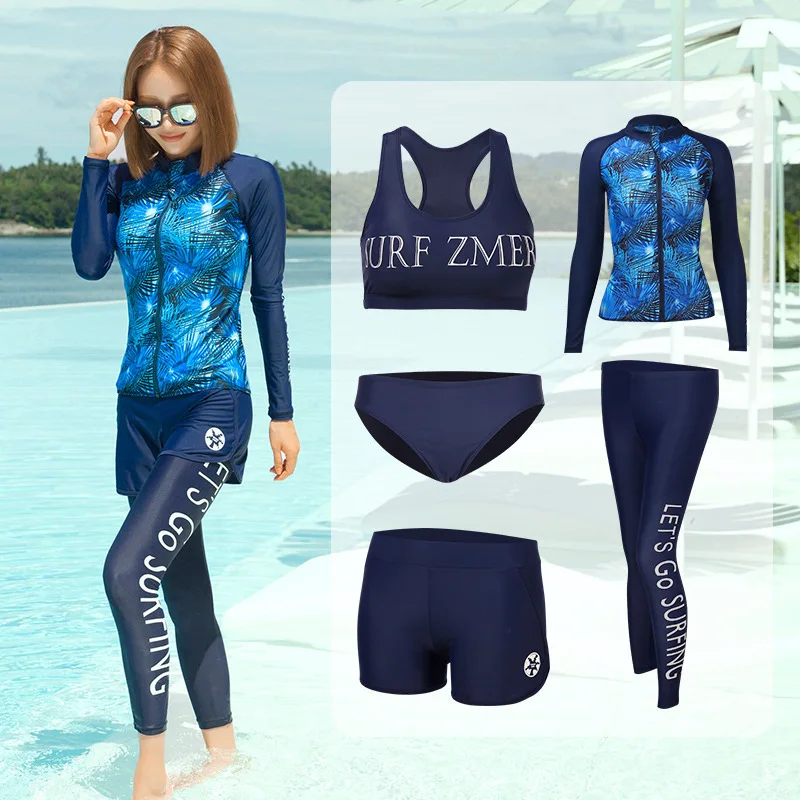 Couple Sports Diving Suit Men and Women Split Snorkeling Surfing Slim Water Wicking and Quick-drying Swimsuit Suit